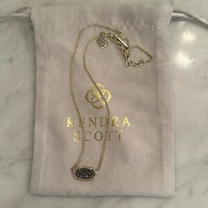 Kendra Scott Elisa druzy necklace with silver chain